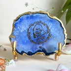 GURU JEE- Pink Agate Metal Stand