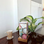 Multi color Agate Table Lamp