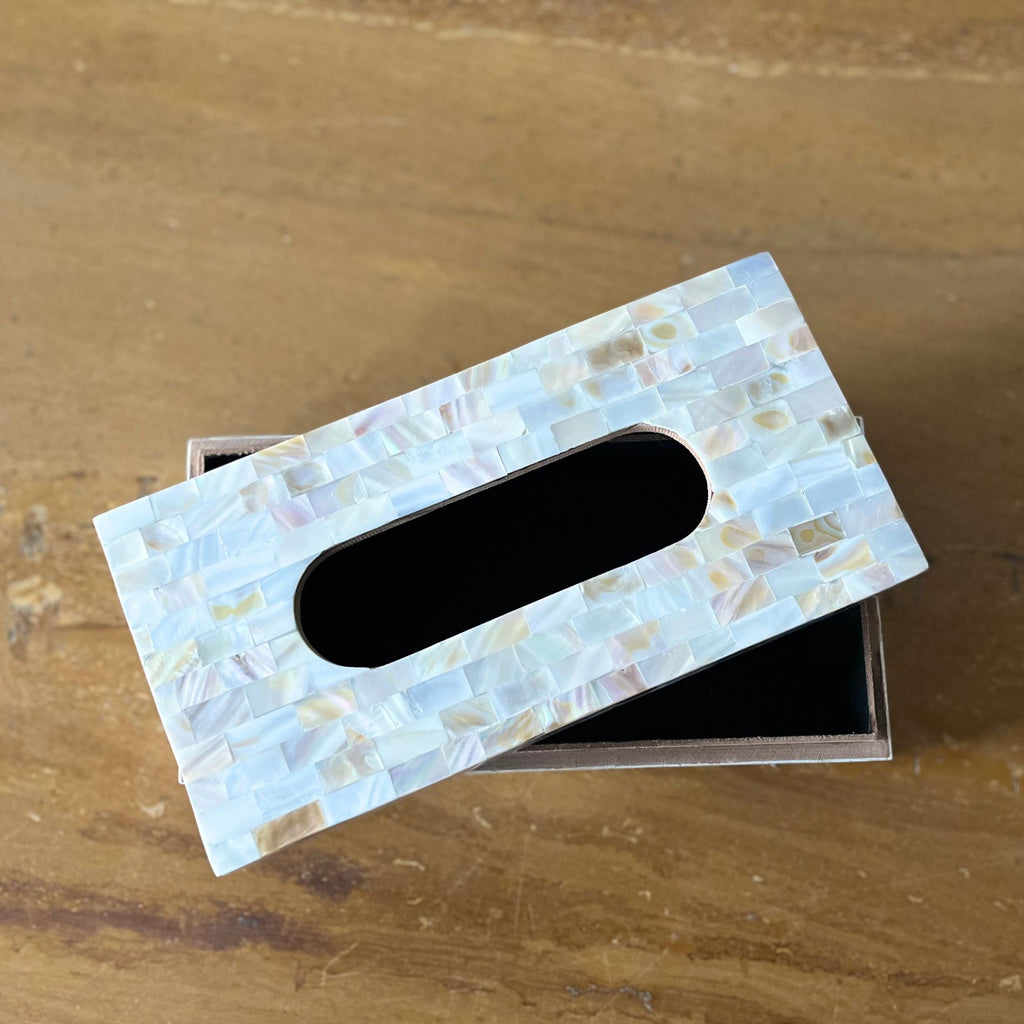Mother Of Pearl Tissue Box Holder