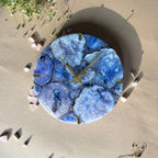 White  Agate Round Wall Clock