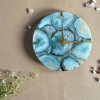 Natural  Agate Round Wall Clock