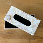 Turquoise Agate with  Mother of Pearl Tissue Box Holder