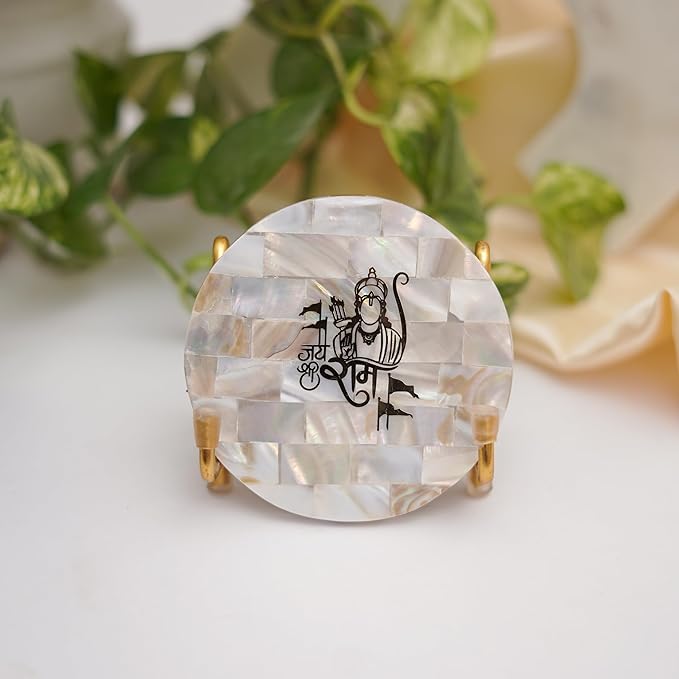 OM Metal Holder with Mother of Pearl Festive