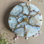 Blue  Agate Round Wall Clock