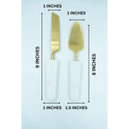 cake server and knife marble