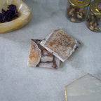 Crystal Agate Stone Coaster Set of 2 Square Table Coaster