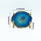 Evil Eye Blue Agate Metal Showpeice