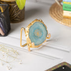 Evil Eye Turquoise Agate Metal Showpeice