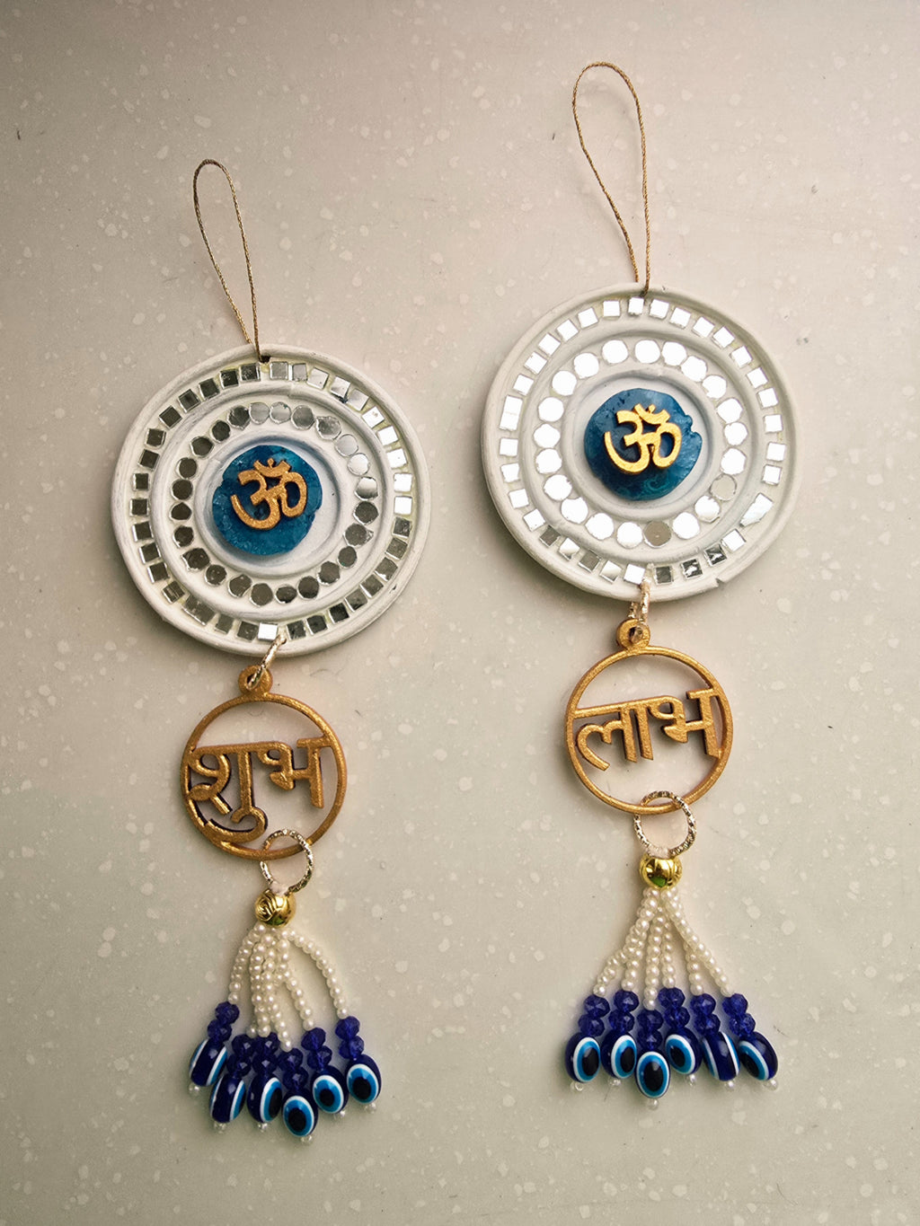 Turquoise Shubh Labh Om Door Hangings
