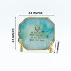 Guru Ji Mantra Green Agate Metal Showpiece