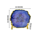 Guru Ji Mantra Purple Agate Metal Showpiece