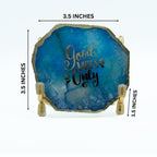 Good Vibes Blue Agate Metal Showpeice