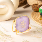 Good Vibes Purple Agate Metal Showpeice