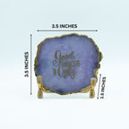 Good Vibes Purple Agate Metal Showpeice