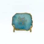 Good Vibes Turquoise Agate Metal Showpiece