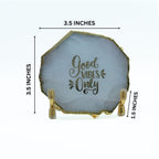 Good Vibes White Agate Metal Showpiece