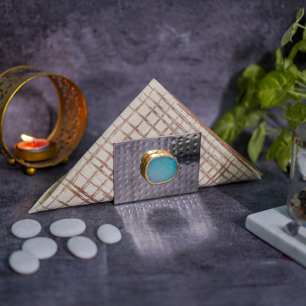 Metal Tissue Holder with Agate