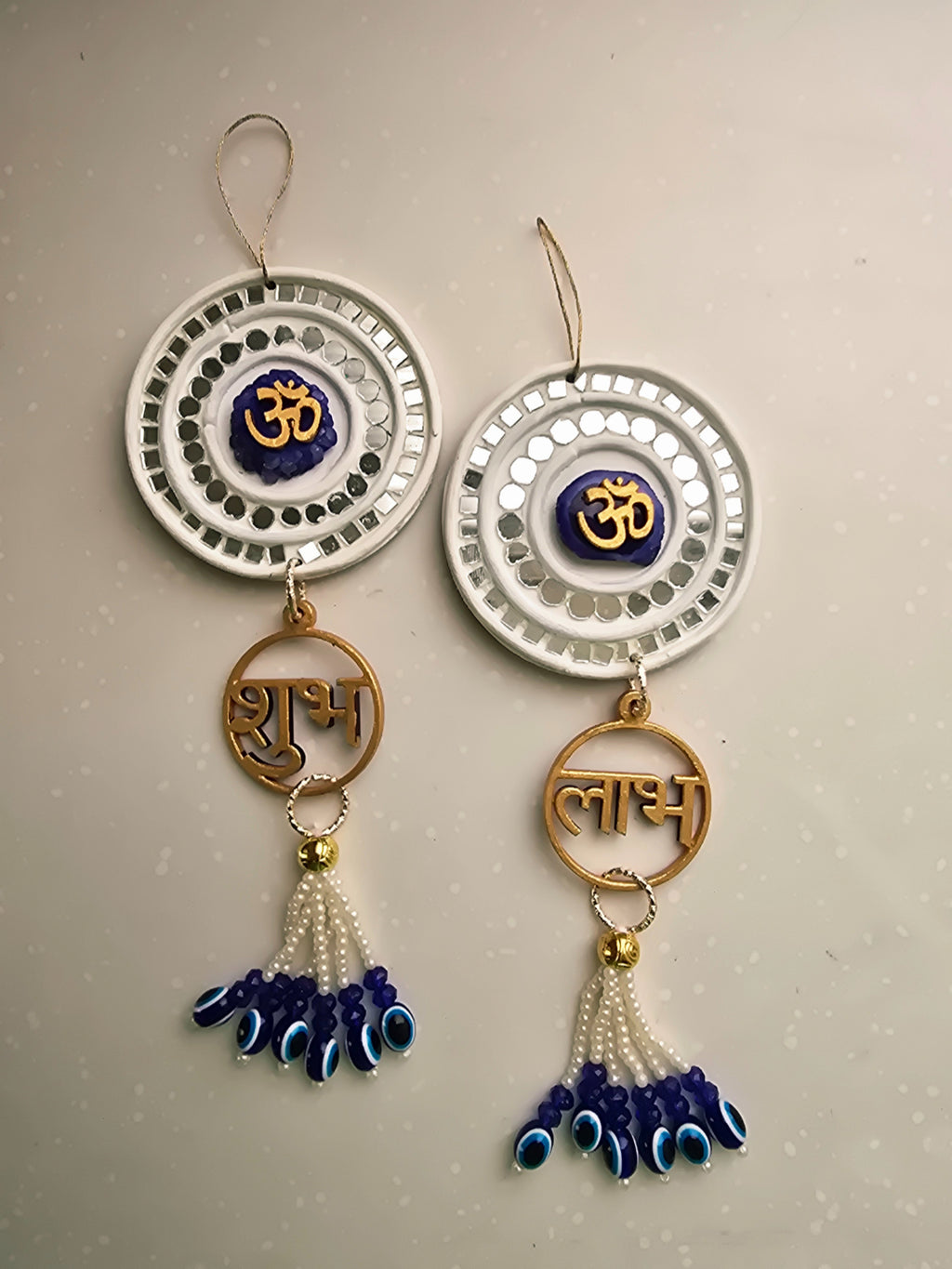 Blue Shubh Labh Om Door Hangings