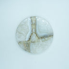 White Agate Round Resin Coaster Set of 2