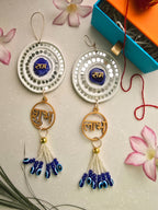 Blue Shubh Labh Ram Door Hangings