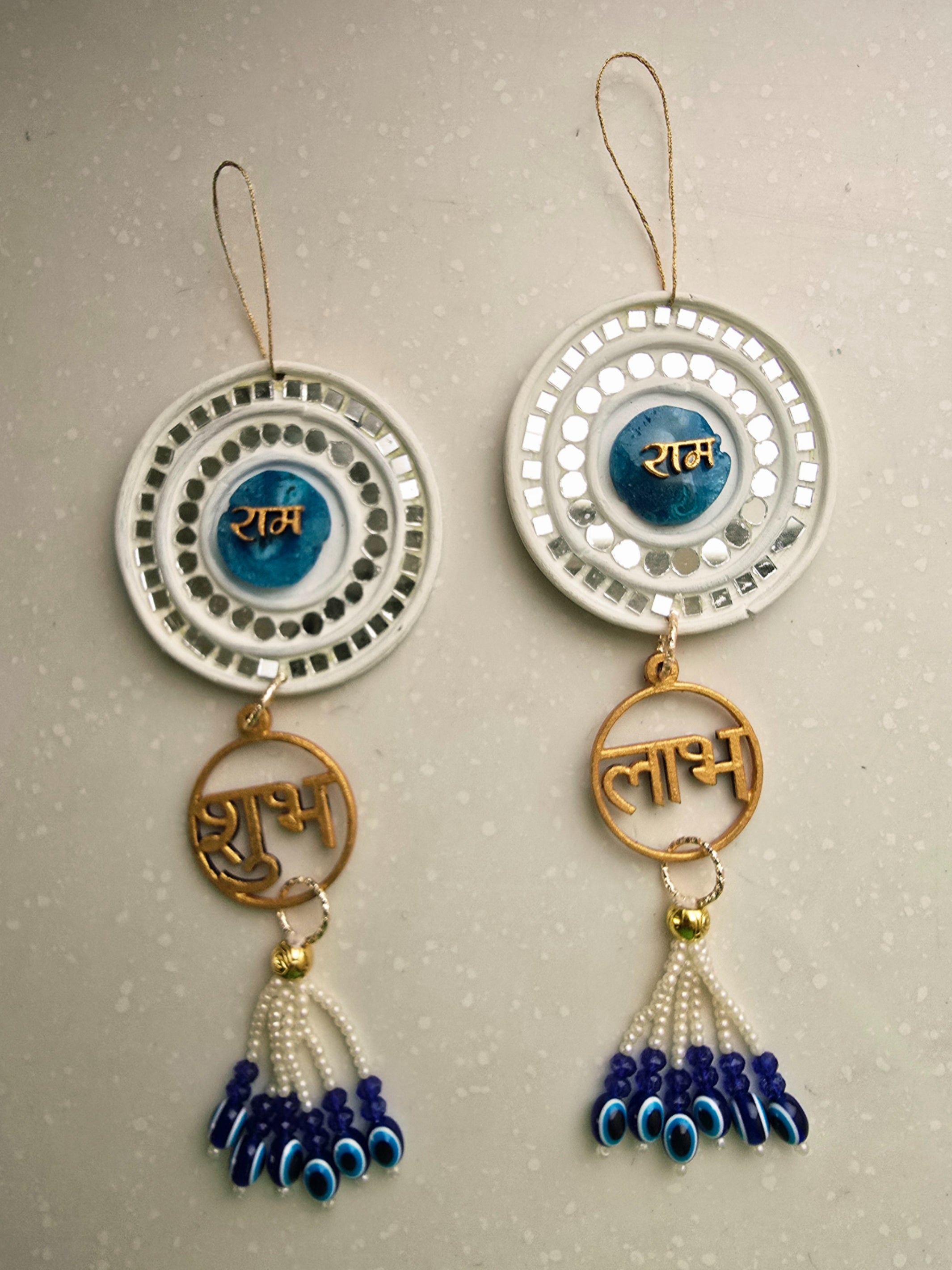 Turquoise Shubh Labh Ram Door Hangings