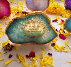 Agate Gayatri Mantra Small Back Side Tealight- Green