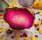 Agate Gayatri Mantra Small Back Side Tealight- Pink