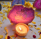 Agate OM Small Back Side Tealight- Purple