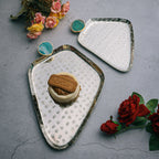 Green Agate Metal Serving Tray