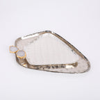 White Agate Metal Serving Tray
