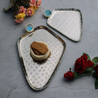 Turquoise Agate Metal Serving Tray