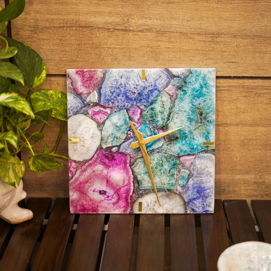 Agate Square Wall Clock