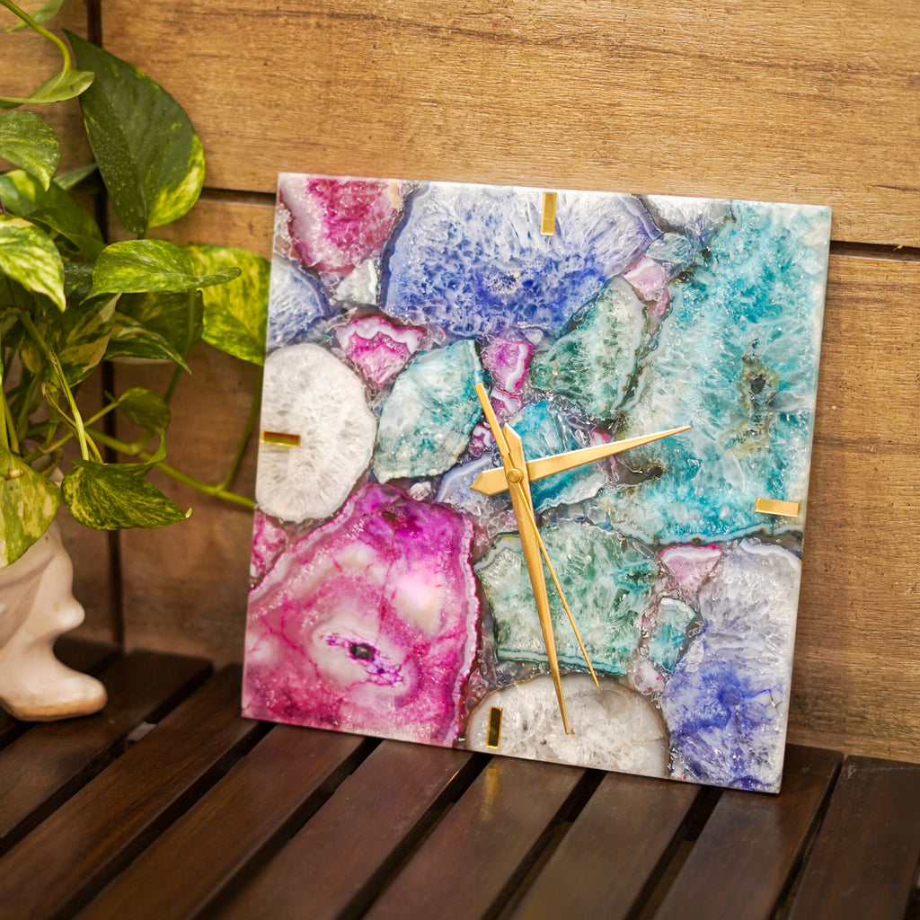 Agate Square Wall Clock