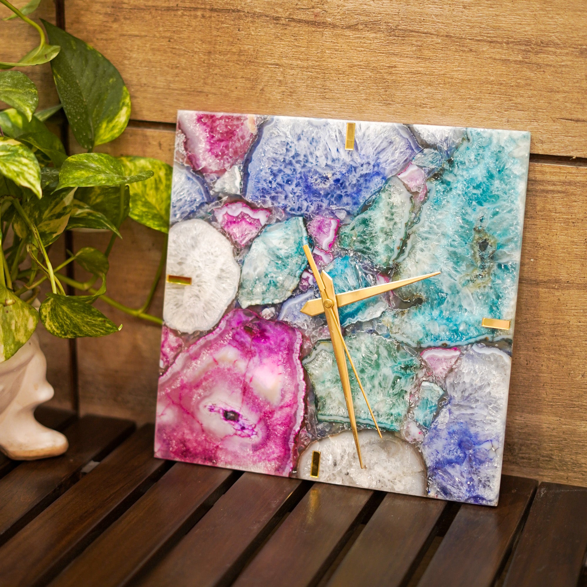 Agate Square Wall Clock