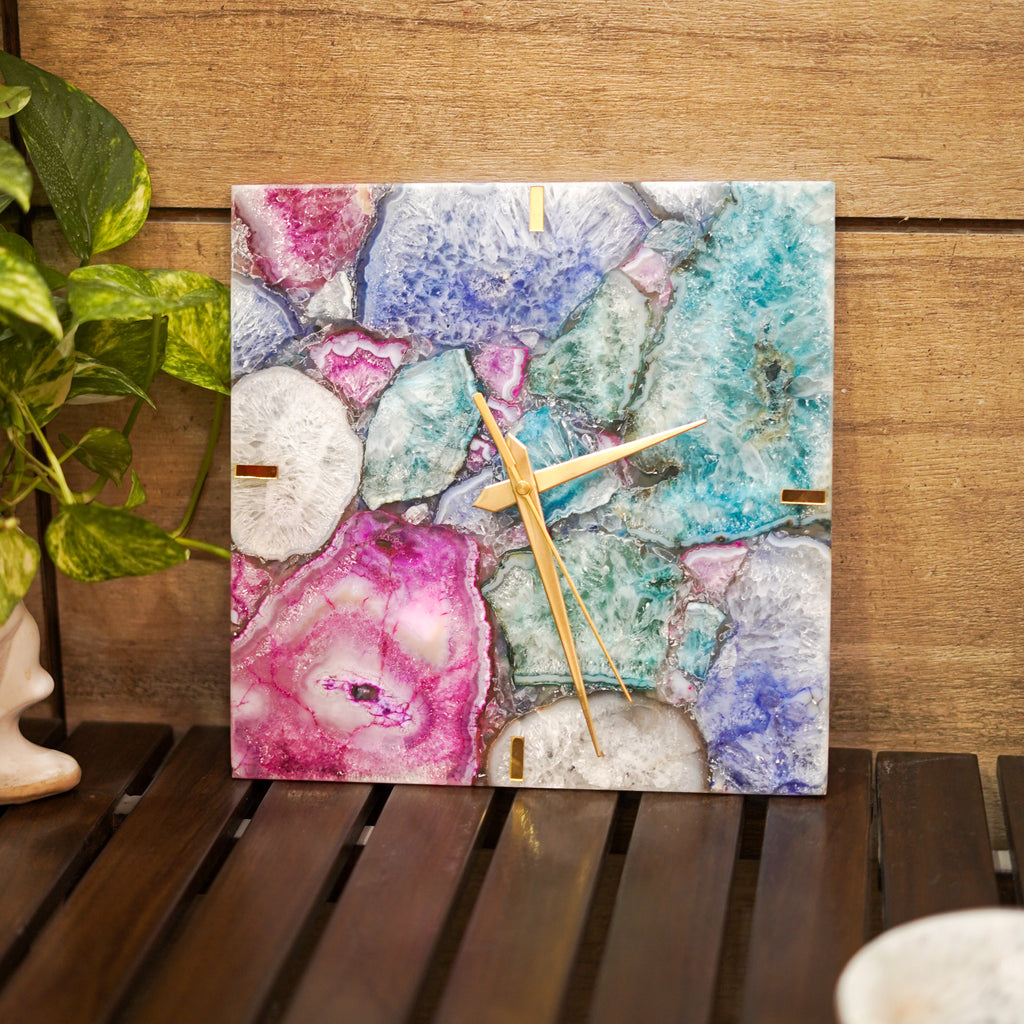 Agate Square Wall Clock