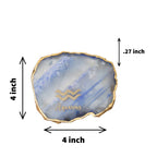 Agate Zodiac Coaster Aquarius-Blue