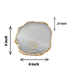 Agate Zodiac Coaster Cancer-Natural White