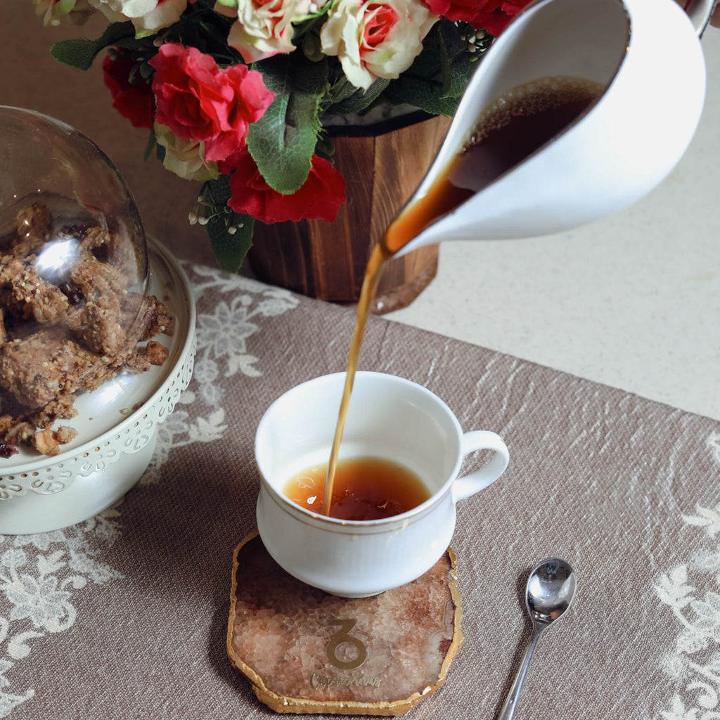 Agate Zodiac Coaster Capricorn-Brown