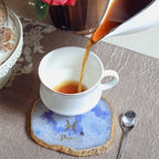 Agate Zodiac Coaster Pisces-Blue