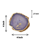 Agate Zodiac Coaster Sagittarius-Purple