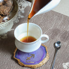 Agate Zodiac Coaster Sagittarius-Purple