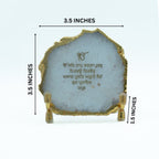Ik Onkar Mantra White Agate Metal Showpeice