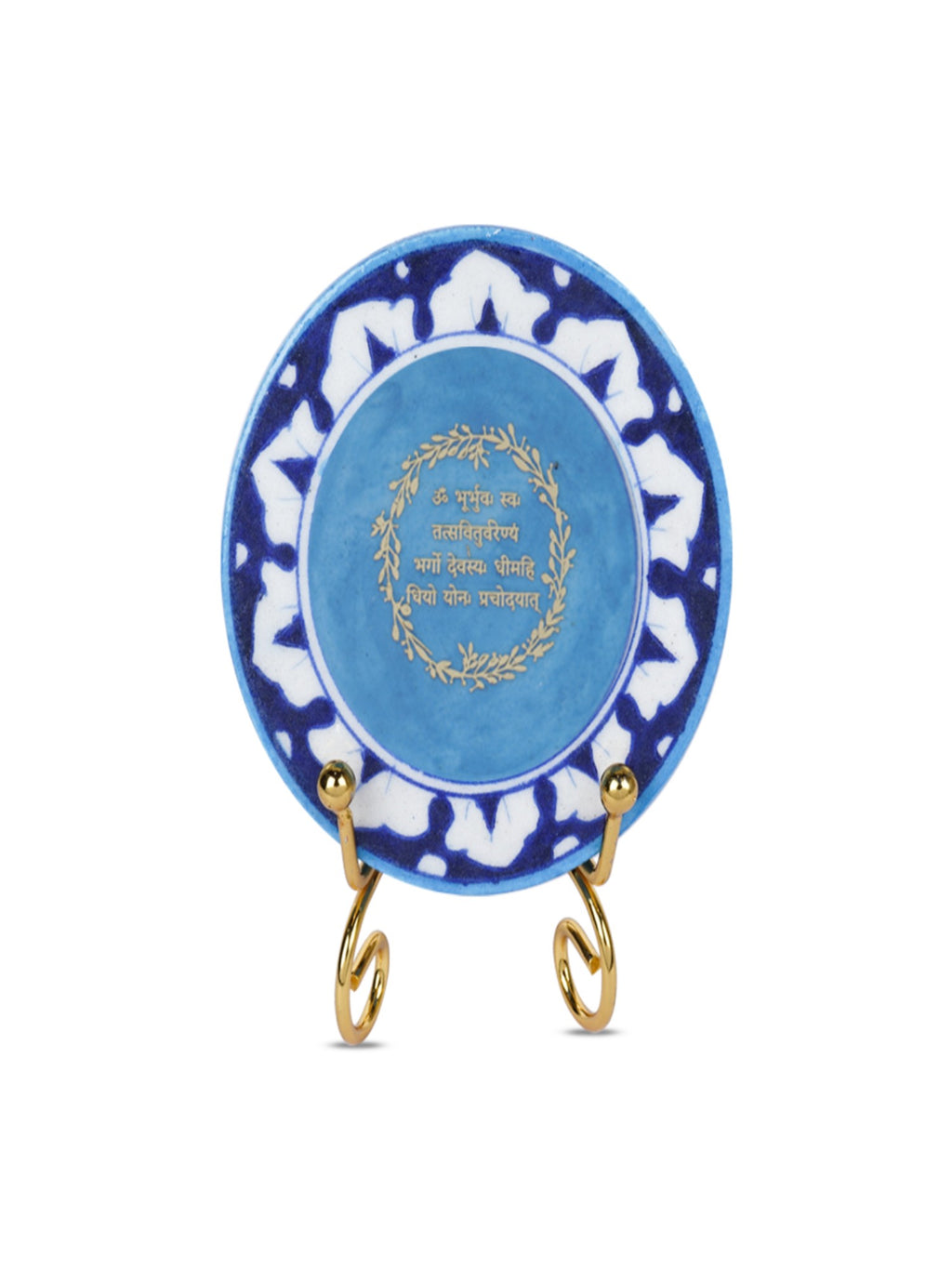 Ganesha Handcrafted Blue Pottery Showpiece