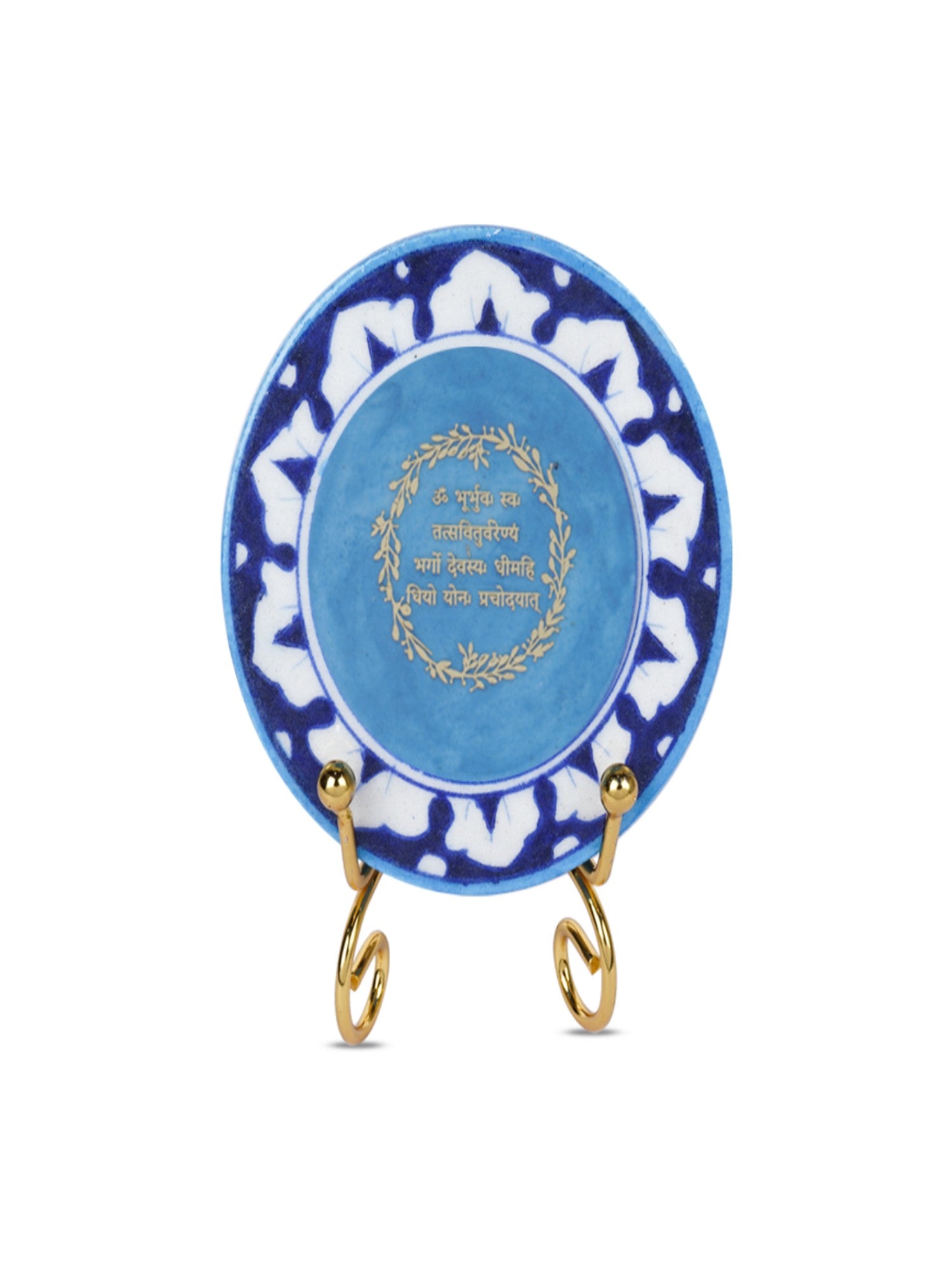 Ganesha Handcrafted Blue Pottery Showpiece