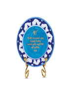 Onkar Mantra Handcrafted Blue Pottery Showpiece
