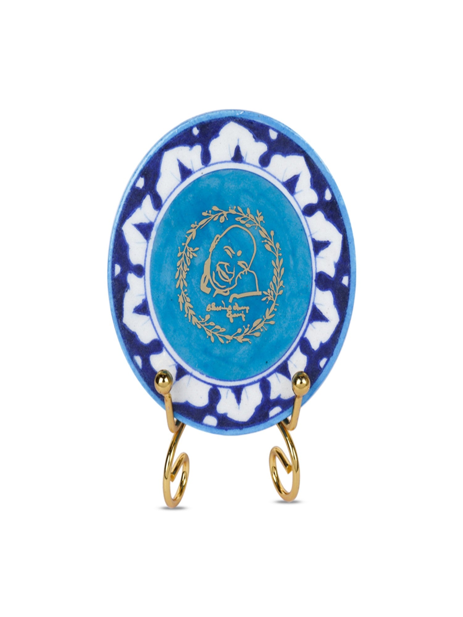 Guruji Handcrafted Blue Pottery Showpiece