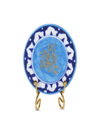 Jai Shree Ram Handcrafted Blue Pottery Showpiece