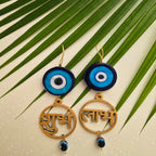 Blue Pottery Evil Eye Shubh Labh Door Hangings