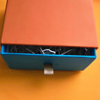 Turquoise MDF Brass Diya with Box