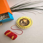 Yellow MDF Brass Diya with Box